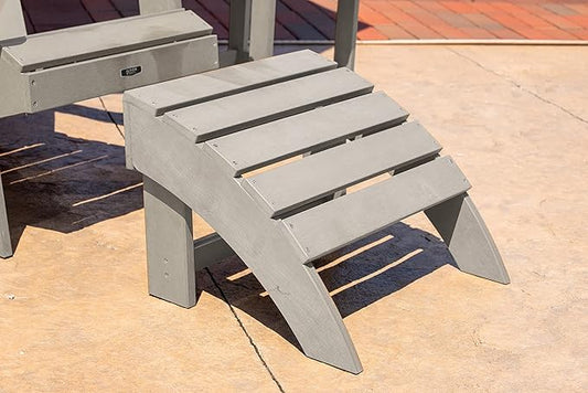 Blue Wave Ez-Care Tek-Wood™ Adirondack Ottoman - Slate Grey