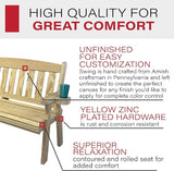 Amish Casual Heavy Duty 800 Lb Mission Pressure Treated Garden Bench with Cupholders (4 Foot, Unfinished) - Photo 4