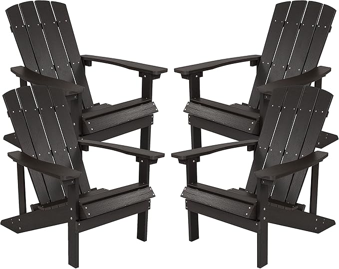 Flash Furniture Charlestown Indoor/Outdoor Faux Wood Adirondack Chairs - Photo 1