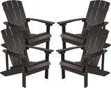 Flash Furniture Charlestown Indoor/Outdoor Faux Wood Adirondack Chairs - Photo 1