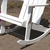 Jayde White Solid Wood Outdoor Adirondack Rocking Chair Set of 2 by Linon - Photo 5