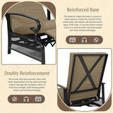 Oakcloud Adjustable Outdoor Lounge Chair Metal Patio Relaxing Recliner Chair with Removable Cushions(Brown) - Photo 6