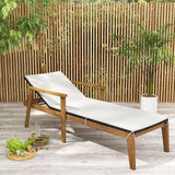 Tangkula Outdoor Chaise Lounge Chair, Rattan Patio Recliner with Armrests & 4-Level Backrest Adjustment - Photo 4