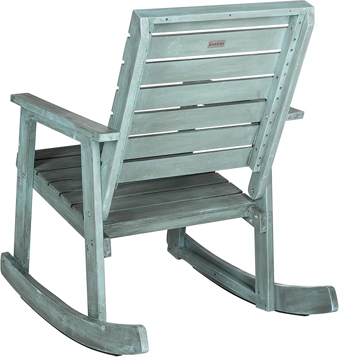 SAFAVIEH Outdoor Collection Alexei Ash Grey Rocking Chair
