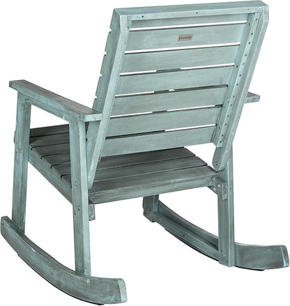 SAFAVIEH Outdoor Collection Alexei Ash Grey Rocking Chair
