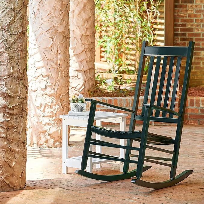 Shine Company Vermont Porch Rockers – Dark Green (Set of 2)