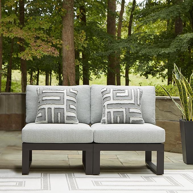 Signature Design by Ashley Beachloft Straight Coastal 2-Piece Outdoor Sectional with Removable Cushion - Photo 2