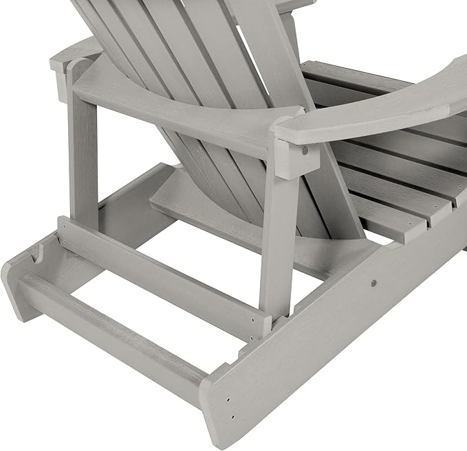 Highwood Hamilton Folding and Reclining King Size Adirondack Chair, Harbor Gray