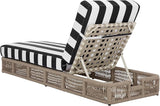 SAFAVIEH Outdoor Patio Furniture Collection - Gillian Heather Tan Rope Daybed, Black Stripe Cushion, Coastal Sunlounger - Photo 8