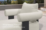PURPLE LEAF Outdoor Chaise Lounge 1 Piece Chair Modern Aluminum Lounger Daybed with Lumbar Pillow and Armrest for Patio - Photo 4