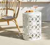 HFHOME Set of 3 Metal Outdoor Side Table, Nesting Round Coffee Table for Indoor Outdoor - Photo 8