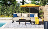 Serta Catalina Modern Outdoor Patio Furniture Collection with Bronze Metal Frame Finish, Sectional, Bronze - Photo 2