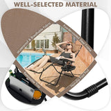 Giantex 2 PCS Zero Gravity Chair Patio Chaise Lounge Chairs Outdoor Yard Pool Recliner Folding Lounge Chair with Cup - Photo 7