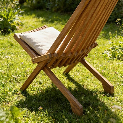 Wooden Folding Tamarack Chairs, Natural Wood Adirondack Chairs, Wood Folding Chair for Outdoor, Patio, Porch, Pool, Backyard, Garden, Balcony and Deck (1 Pack)