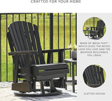 Signature Design by Ashley Hyland Wave Modern Outdoor Swivel Glider Chair, Gentle Gliding Motion - Photo 5