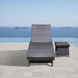 Patio Chaise Lounge Set of 1 Foldable Chair + 1 Table - Photo 2