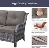 Belord Patio Furniture Set 6 Seats, Outdoor Swivel Rocker Patio Chairs, Oversized Outdoor Sectional Couch - Photo 6
