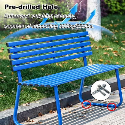 Outdoor Benches Weatherproof, Metal Bench Outdoor, Capable of Carrying 660 lbs, Suitable for Gardens, Parks, lawns, and courtyards(Green)