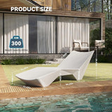 in Pool Lounge Chairs - Ergonomic White Pool Lounger with Efficient Drainage Design for Outdoor Relaxation - Photo 3