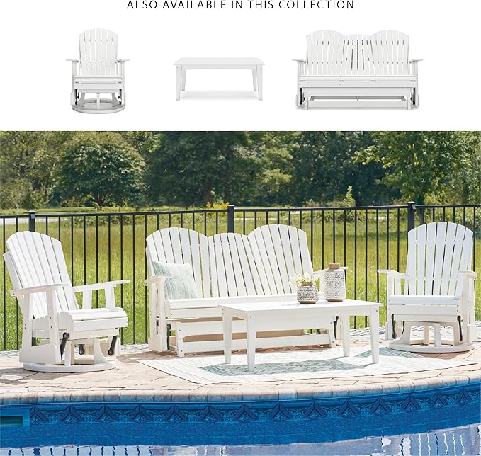Signature Design by Ashley Hyland Wave Outdoor Casual Swivel Glider Adirondack Chair with 360-Degree Swivel - Photo 6