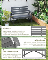 GREENVINES Outdoor Bench | HDPE | Garden Benches | All Weather | for Outdoors Patio Park Porch Outside Backyard - Photo 6
