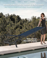 Lounge Chair Outdoor with Wheels - Photo 3