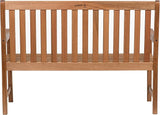Amazonia Milano 4-Feet Patio Bench | Eucalyptus Wood | Ideal for Outdoors and Indoors, Light Brown - Photo 4