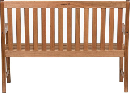 Amazonia Milano 4-Feet Patio Bench | Eucalyptus Wood | Ideal for Outdoors and Indoors, Light Brown
