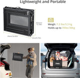 Anbte Folding Grill Table, 3ft Tri-Fold Aluminum Folding Table Adjustable Height Max 27.5" Grill Table with Mesh Desktop - Photo 6