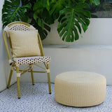 Woven Inflatable Ottoman with Air Pump D21”x H10” Outdoor Indoor Pouf Patio Footrest Stool with Portable Handle - Photo 7