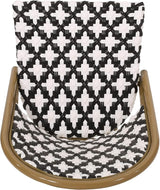 Christopher Knight Home Anastasia Outdoor French Bistro Chair (Set of 2), Black + White + Bamboo Print Finish - Photo 10