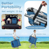 Goplus Tanning Chair, Folding Outdoor Beach Lounge Chair with Face & Arm Hole, Carrying Strap, Pillow, Side Pocket - Photo 6