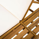 Merax Acacia Wood Chaise Lounge Chair Outdoor Set of 2 - Photo 8