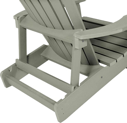 Highwood Hamilton Folding and Reclining King Size Adirondack Chair, Eucalyptus