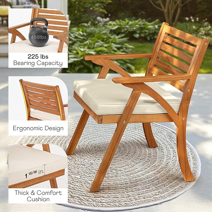 Sauvage Bistro Armchairs with Table - Set of 3 - Photo 3