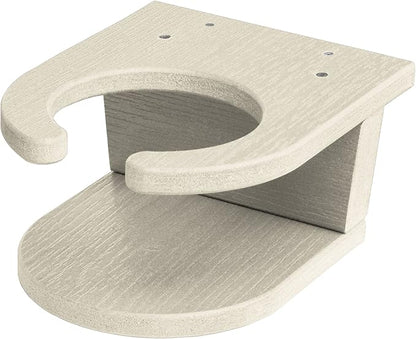 Highwood AD-KITCLAS4-WAE Classic Wesport Adirondack Chair with Ottoman and Cup Holder, Whitewash