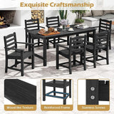 Tangkula 7 Pcs Outdoor Dining Table Set for 6 - Photo 6