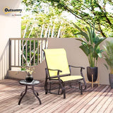 Outsunny Outdoor Glider Chair, Gliders for Outside Patio with Steel Frame and Mesh Fabric for Backyard, Garden - Photo 2