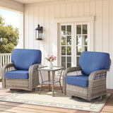 Patio Tables Wicker Side Table, Square Rattan Coffee End Table Outdoor with Storage - Photo 5