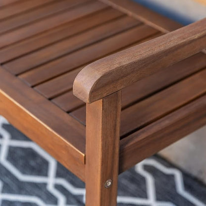 Linon Acorn Chandler Finished Acacia Wood Outdoor Bench