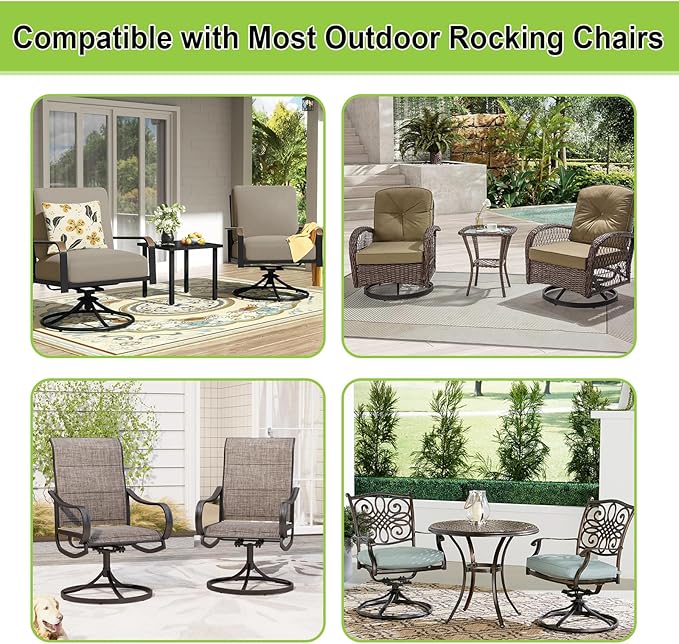 OwnMy 4 Pack Patio Rocking Chair Fiberglass Spring Plates Replacement Parts - Photo 7