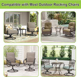 OwnMy 4 Pack Patio Rocking Chair Fiberglass Spring Plates Replacement Parts - Photo 7