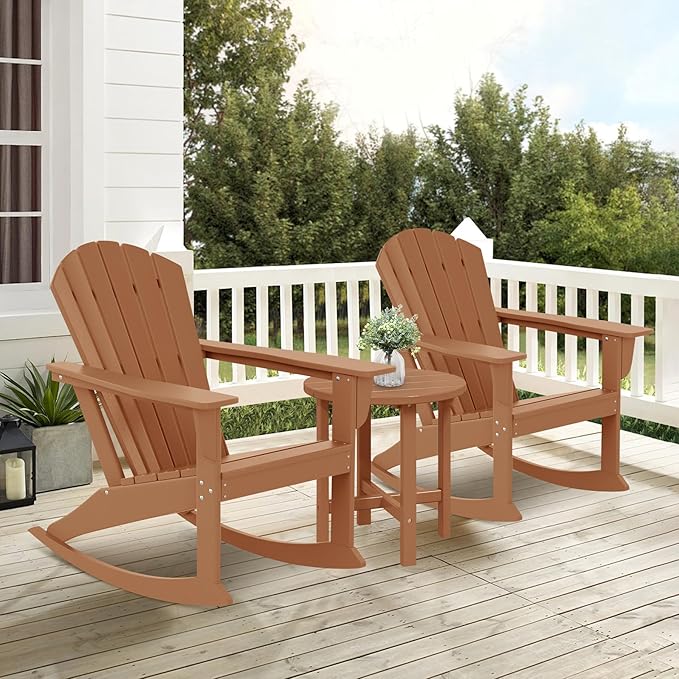 Costaelm Outdoor Adirondack Chair, All Weather Resistant Lawn Chairs Balcony Chair and Fire Pit Chairs - Photo 8