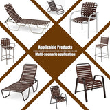 Vinyl Straps for Patio Chair Repair Kit 2'' Wide 10 Ft Long Replacement Straps + 10 Free Rivets for Outdoor Lawn - Photo 6