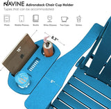 Adirondack Chair Set of 2, HDPE Folding Adirondack Chair with Multifunctional Cup Holder - Photo 7