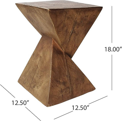 Christopher Knight Home Kajsa Outdoor Lightweight Concrete Accent Table, Natural