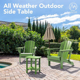 Nalone Adirondack Side Table, 16.5" Outdoor End Table, HDPE Plastic, Small for Patio (Lime) - Photo 7