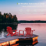 GREENVINES Adirondack-Chairs-with-Ottoman | Set of 4 | Folding | Retractable-Footrest | HDPE Plastic - Photo 5