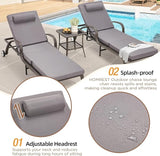 HOMREST Pool Lounge Chairs Set of 3 - Photo 4