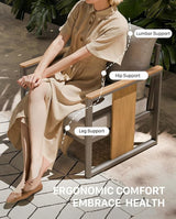 ZANDOR Outdoor Aluminum Patio Furniture Loveseat All-Weather Outdoor Patio Sofa with Washable Thick Cushions - Photo 3